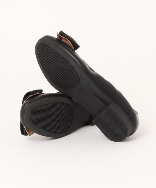 VIBGYOR（ヴィブジョー）の「【DUSTO】"レディース リボンフラットパンプス"(MA)（パンプス・レディース・ベージュ/ベージュ系その他/ブラック・24/23.5/23）」の5枚目の写真