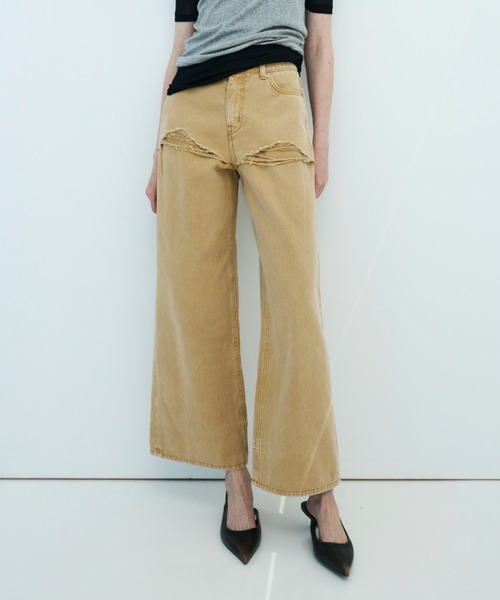 3サイズ展開】LAYERED LIKE DENIM PANTS/レイヤードライクデニムパンツ
