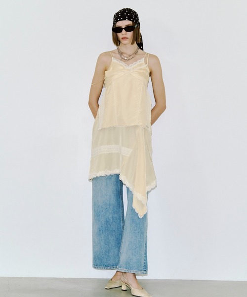 JOSE MOON(ジョゼムーン)の「【3サイズ展開】LAYERED LIKE DENIM PANTS/レイヤードライクデニムパンツ(デニムパンツ・レディース・チャコールグレー/ライトブルー・38/36/40)」の20枚目の写真