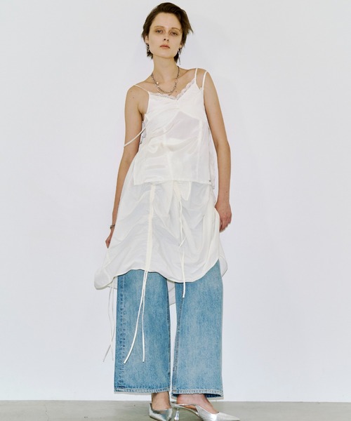 JOSE MOON(ジョゼムーン)の「【3サイズ展開】LAYERED LIKE DENIM PANTS/レイヤードライクデニムパンツ(デニムパンツ・レディース・チャコールグレー/ライトブルー・38/36/40)」の19枚目の写真