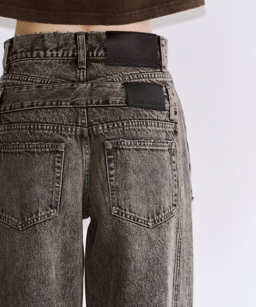 JOSE MOON(ジョゼムーン)の「【3サイズ展開】LAYERED LIKE DENIM PANTS/レイヤードライクデニムパンツ(デニムパンツ・レディース・チャコールグレー/ライトブルー/ベージュ/ピンク・38/36/40)」の15枚目の写真