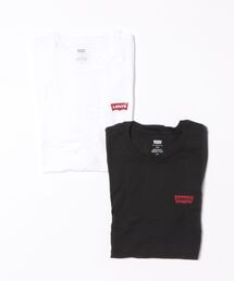 【LEVI'S/リーバイス】2Pパック ワンポイントTシャツ 2枚組 クルーネック 半袖 綿100% 裾レッドタブ付 ユニセックス