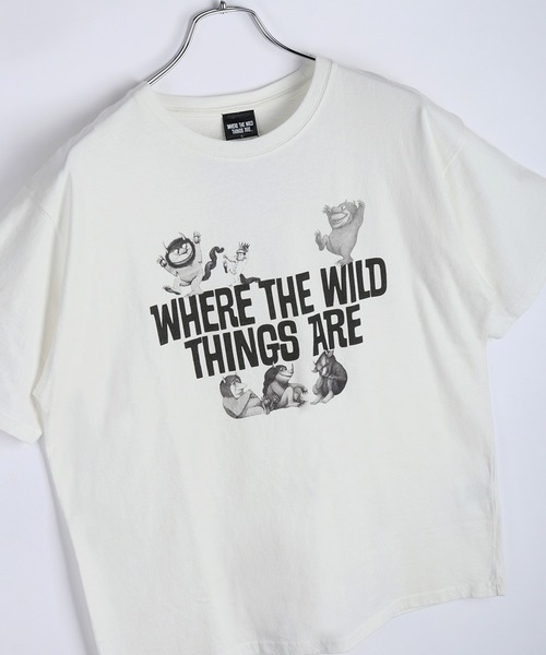 WESTSEA(ウエストシー)の「かいじゅうたちのいるところ / WHERE THE WILD THINGS ARE プリント半袖Tシャツ / グラフィックT(Tシャツ/カットソー・メンズ・ブラック/ホワイト/ブラック系その他/ホワイト系その他・M/L)」の2枚目の写真