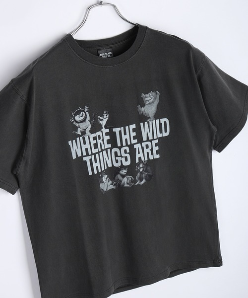 WESTSEA(ウエストシー)の「かいじゅうたちのいるところ / WHERE THE WILD THINGS ARE プリント半袖Tシャツ / グラフィックT(Tシャツ/カットソー・メンズ・ブラック/ホワイト/ブラック系その他/ホワイト系その他・M/L)」の3枚目の写真