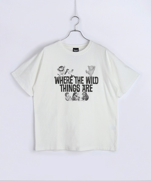 WESTSEA(ウエストシー)の「かいじゅうたちのいるところ / WHERE THE WILD THINGS ARE プリント半袖Tシャツ / グラフィックT(Tシャツ/カットソー・メンズ・ブラック/ホワイト/ブラック系その他/ホワイト系その他・M/L)」の5枚目の写真