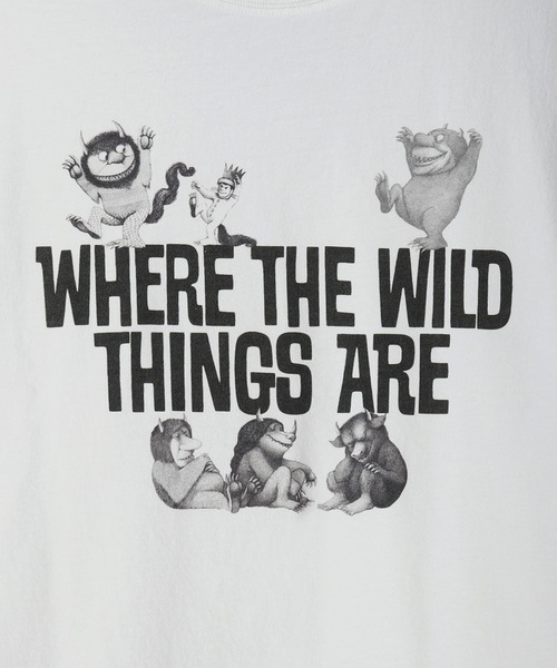 WESTSEA(ウエストシー)の「かいじゅうたちのいるところ / WHERE THE WILD THINGS ARE プリント半袖Tシャツ / グラフィックT(Tシャツ/カットソー・メンズ・ブラック/ホワイト/ブラック系その他/ホワイト系その他・M/L)」の7枚目の写真