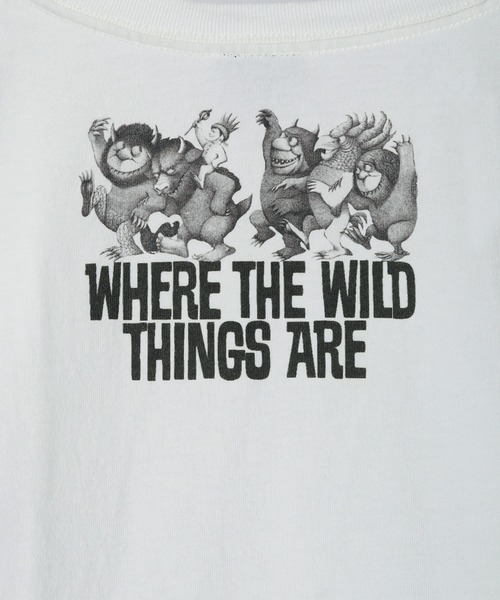 WESTSEA(ウエストシー)の「かいじゅうたちのいるところ / WHERE THE WILD THINGS ARE プリント半袖Tシャツ / グラフィックT(Tシャツ/カットソー・メンズ・ブラック/ホワイト/ブラック系その他/ホワイト系その他・M/L)」の8枚目の写真