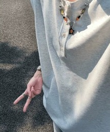 link lot（リンクロット）の「ヘンリーネックノースリーブトップス（Tシャツ/カットソー）」