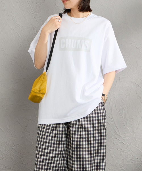 CHUMS（チャムス）の「【WEB限定】[CHUMS/チャムス] チャムスロゴ コットンドライ プリントTシャツ（Tシャツ/カットソー・レディース・ブラック/ホワイト/ネイビー・XL/L/M）」の16枚目の写真
