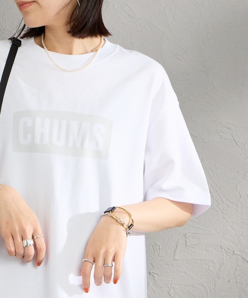 CHUMS（チャムス）の「【WEB限定】[CHUMS/チャムス] チャムスロゴ コットンドライ プリントTシャツ（Tシャツ/カットソー・レディース・ブラック/ホワイト/ネイビー・XL/L/M）」の19枚目の写真