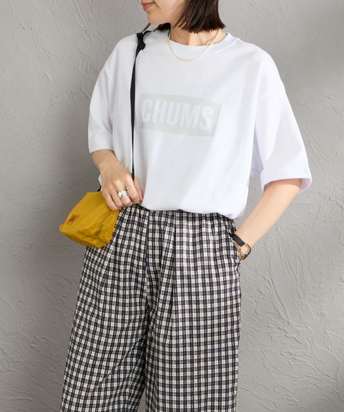 CHUMS（チャムス）の「【WEB限定】[CHUMS/チャムス] チャムスロゴ コットンドライ プリントTシャツ（Tシャツ/カットソー・レディース・ブラック/ホワイト/ネイビー・XL/L/M）」の11枚目の写真