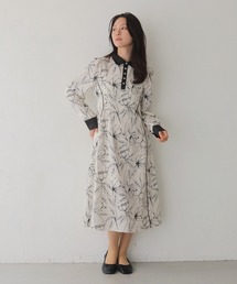HER CLOSET（ハークローゼット）の「【HER CLOSET】【入卒式】ペンシルフラワープリントワンピース　FLORAL PRINT PENCIL DRESS（シャツワンピース）」