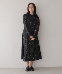 HER CLOSET | 【HER CLOSET】【入卒式】ペンシルフラワープリントワンピース(シャツワンピース)