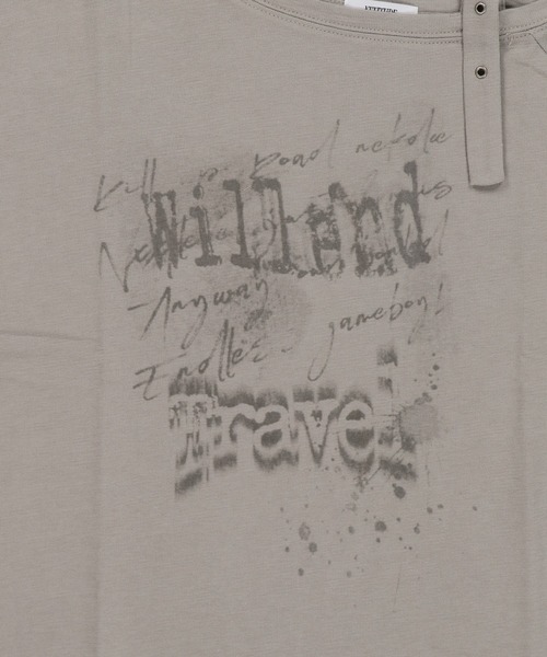 SPINNS（スピンズ）の「ベルト付きワンショルカットソー/ロゴ（Tシャツ/カットソー・レディース・ホワイト/チャコール/グレー・ONESIZE）」の14枚目の写真