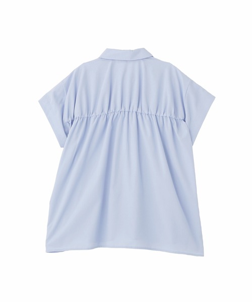 CRAFT STANDARD BOUTIQUE(クラフトスタンダードブティック)の「遮熱 シャーリングショートスリーブブラウス(シャツ/ブラウス・レディース・ベージュ/サックスブルー/オフホワイト・FREE)」の19枚目の写真