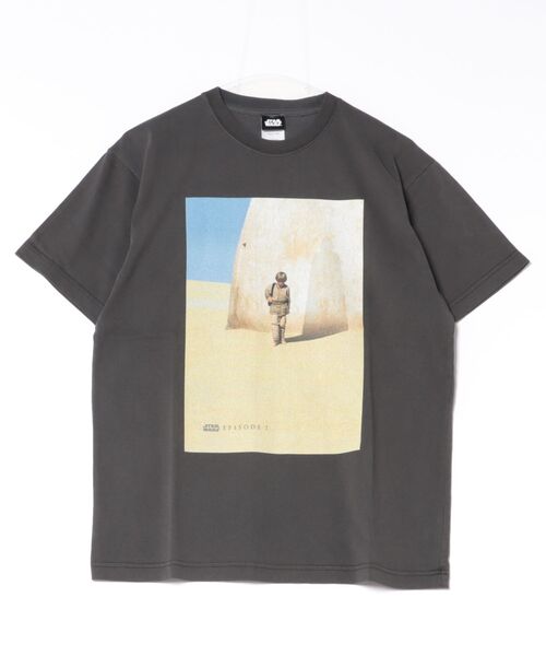 STAR WARS(スターウォーズ)の「『スター・ウォーズ/STARWARS』"""The Phantom Menace"" T-Shirt" 半袖プリントT-シャツ ビックシルエット ピグメント加工 ヴィンテージライク(Tシャツ/カットソー・メンズ・チャコール/ホワイト・LARGE/X-LARGE/MEDIUM)」の5枚目の写真