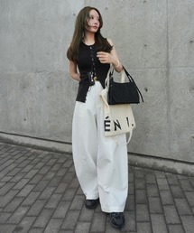 LAULEN | cotton seam curve pants /コットンシームカーブパンツ(その他パンツ)