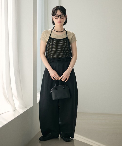 LAULEN(ローレン)の「cotton seam curve pants /コットンシームカーブパンツ(その他パンツ・レディース・ホワイト/ブラック・S/M)」の16枚目の写真