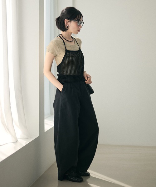LAULEN(ローレン)の「cotton seam curve pants /コットンシームカーブパンツ(その他パンツ・レディース・ホワイト/ブラック・S/M)」の17枚目の写真