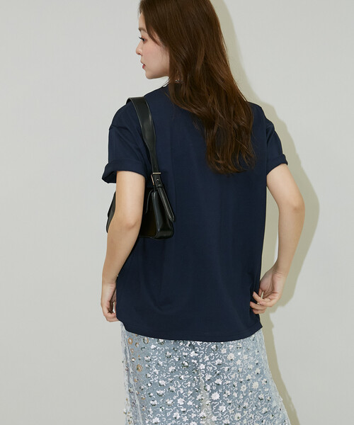 PUBLUX(パブリュクス)の「PUBLUX/パブリュクス レモン 刺繍 Tシャツ 限定展開(Tシャツ/カットソー・レディース・ライトグレー/ピンク/ネイビー/チャコールグレー・フリ-)」の9枚目の写真