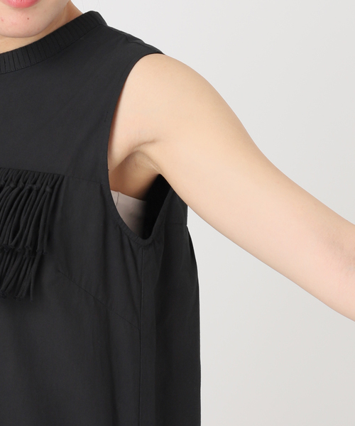 B.C STOCK(ベーセーストック)の「手洗い可 / フリンジストレートワンピース(ワンピース・レディース・ブラック/レッド・FREE)」の14枚目の写真