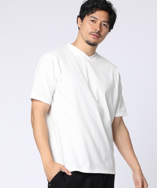 Psycho Bunny（サイコバニー）の「[WEB限定]2PACK VネックTシャツ（Tシャツ/カットソー・メンズ・ホワイト×ブラック/ホワイト/ブラック・LARGE/MEDIUM/X-LARGE/SMALL）」の20枚目の写真