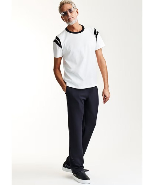 1 piu 1 uguale 3(ウノピゥウノウグァーレトレ)の「S/S LINE CREW T(Tシャツ/カットソー・メンズ・ネイビー/ライトピンク/ホワイト・LARGE)」の4枚目の写真