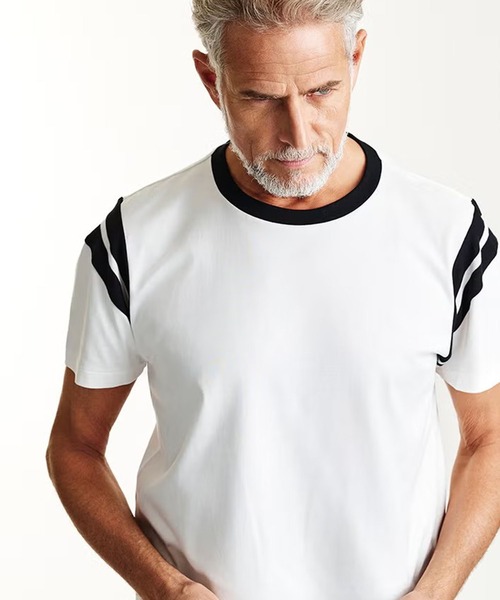 1 piu 1 uguale 3(ウノピゥウノウグァーレトレ)の「S/S LINE CREW T(Tシャツ/カットソー・メンズ・ネイビー/ライトピンク/ホワイト・LARGE)」の13枚目の写真