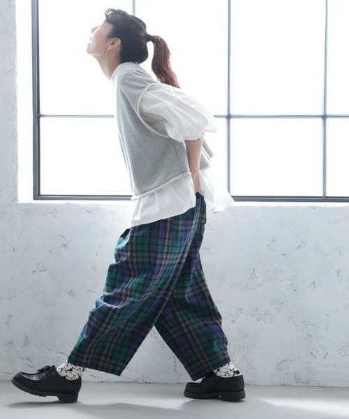 soulberry(ソウルベリー)の「ブラックウォッチな9分丈パンツ(その他パンツ・レディース・グリーン系その他・M/L/LL/3L/4L/5L)」の19枚目の写真