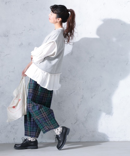 soulberry(ソウルベリー)の「ブラックウォッチな9分丈パンツ(その他パンツ・レディース・グリーン系その他・M/L/LL/3L/4L/5L)」の18枚目の写真