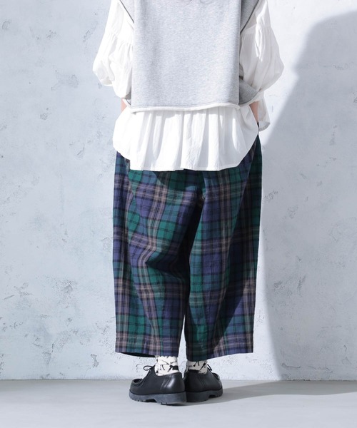 soulberry(ソウルベリー)の「ブラックウォッチな9分丈パンツ(その他パンツ・レディース・グリーン系その他・M/L/LL/3L/4L/5L)」の6枚目の写真