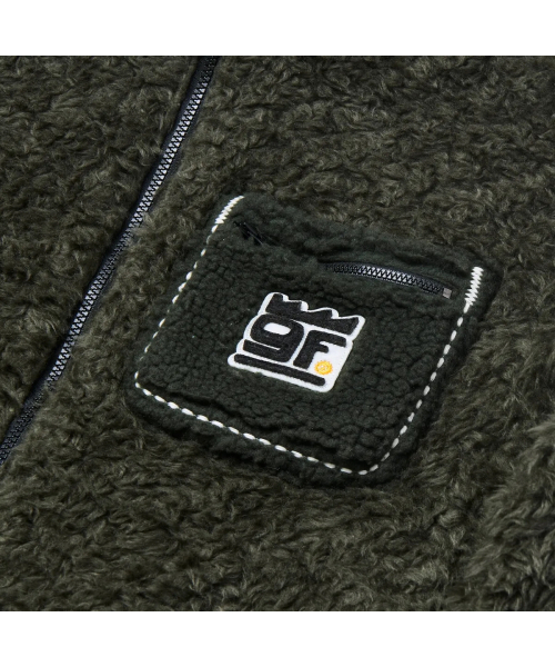 GARMENTS FAB(ガーメンツファブ)の「Heavy EMB Padded Fur Jacket (KHAKI)(ムートンコート・レディース・その他・LARGE/MEDIUM)」の3枚目の写真