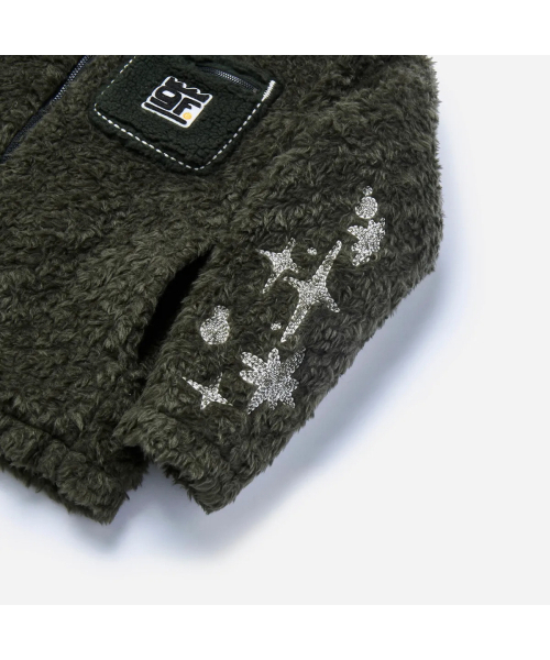 GARMENTS FAB(ガーメンツファブ)の「Heavy EMB Padded Fur Jacket (KHAKI)(ムートンコート・レディース・その他・LARGE/MEDIUM)」の4枚目の写真