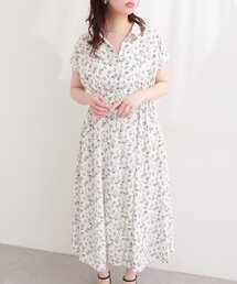 フロント釦スキッパーワンピース