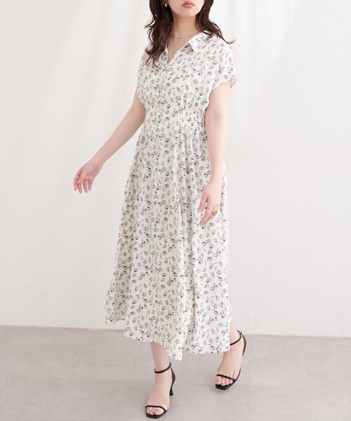 natural couture（ナチュラルクチュール）の「フロント釦スキッパーワンピース（ワンピース・レディース・その他2/その他1/ベージュ/ブラック/サックスブルー・FREE）」の7枚目の写真