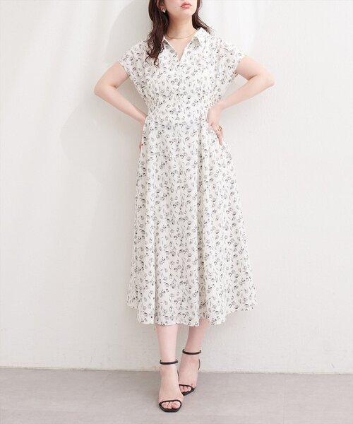 natural couture（ナチュラルクチュール）の「フロント釦スキッパーワンピース（ワンピース・レディース・その他2/その他1/ベージュ/ブラック/サックスブルー・FREE）」の8枚目の写真