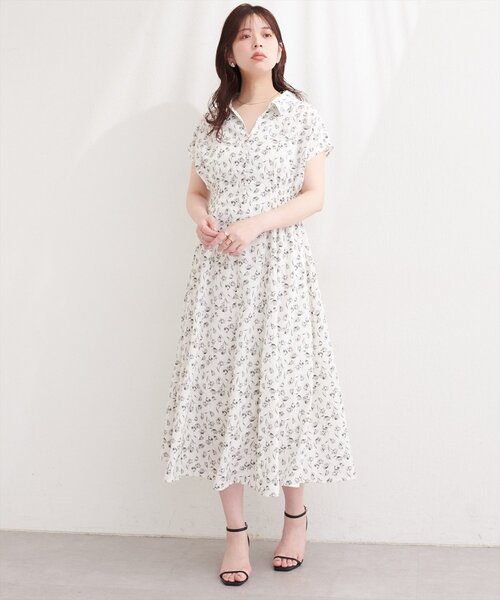 natural couture（ナチュラルクチュール）の「フロント釦スキッパーワンピース（ワンピース・レディース・その他2/その他1/ベージュ/ブラック/サックスブルー・FREE）」の9枚目の写真