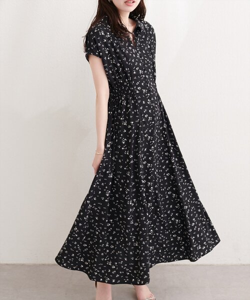 natural couture（ナチュラルクチュール）の「フロント釦スキッパーワンピース（ワンピース・レディース・その他2/その他1/ベージュ/ブラック/サックスブルー・FREE）」の12枚目の写真
