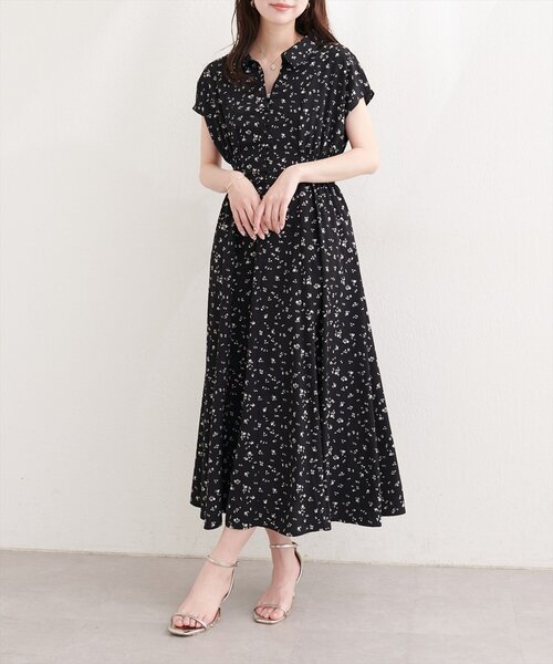 natural couture（ナチュラルクチュール）の「フロント釦スキッパーワンピース（ワンピース・レディース・その他2/その他1/ベージュ/ブラック/サックスブルー・FREE）」の13枚目の写真