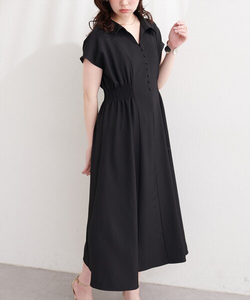 natural couture（ナチュラルクチュール）の「フロント釦スキッパーワンピース（ワンピース・レディース・その他2/その他1/ベージュ/ブラック/サックスブルー・FREE）」の16枚目の写真