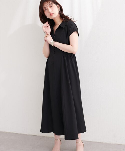natural couture（ナチュラルクチュール）の「フロント釦スキッパーワンピース（ワンピース・レディース・その他2/その他1/ベージュ/ブラック/サックスブルー・FREE）」の17枚目の写真