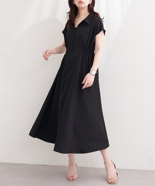 natural couture（ナチュラルクチュール）の「フロント釦スキッパーワンピース（ワンピース・レディース・その他2/その他1/ベージュ/ブラック/サックスブルー・FREE）」の19枚目の写真