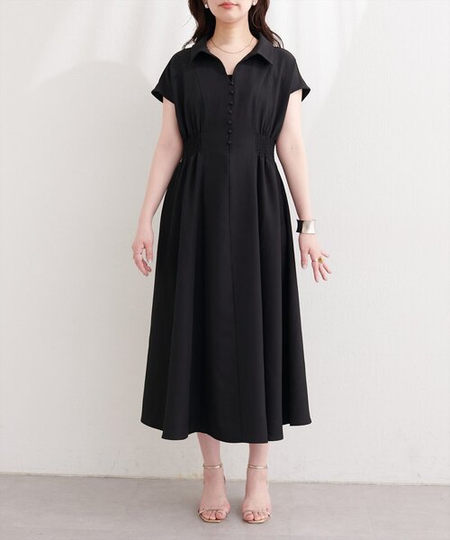 natural couture（ナチュラルクチュール）の「フロント釦スキッパーワンピース（ワンピース・レディース・その他2/その他1/ベージュ/ブラック/サックスブルー・FREE）」の20枚目の写真