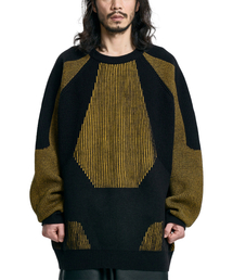 AJOBYAJO | Paneled Mixed Knit Sweater [BLACK](ニット/セーター)