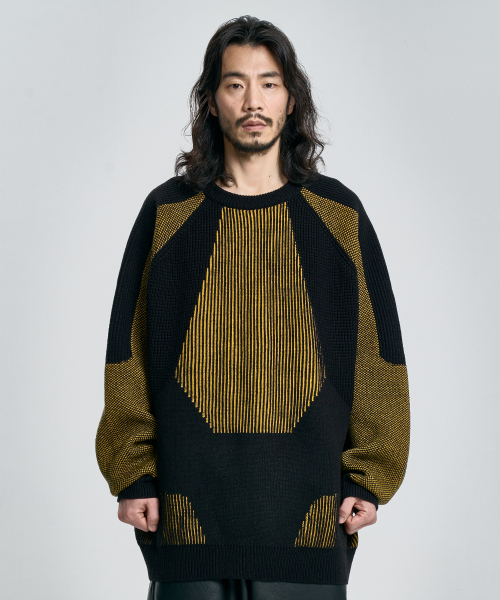 AJOBYAJO（アジョバイアジョ）の「Paneled Mixed Knit Sweater [BLACK]（ニット/セーター・メンズ・その他・X-LARGE/LARGE）」の7枚目の写真