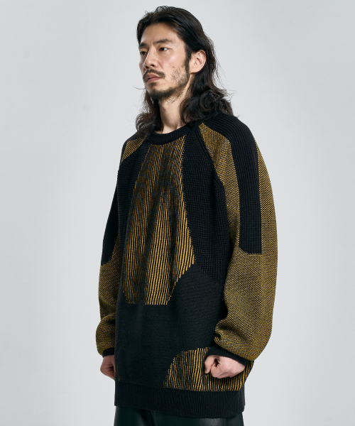 AJOBYAJO（アジョバイアジョ）の「Paneled Mixed Knit Sweater [BLACK]（ニット/セーター・メンズ・その他・X-LARGE/LARGE）」の8枚目の写真