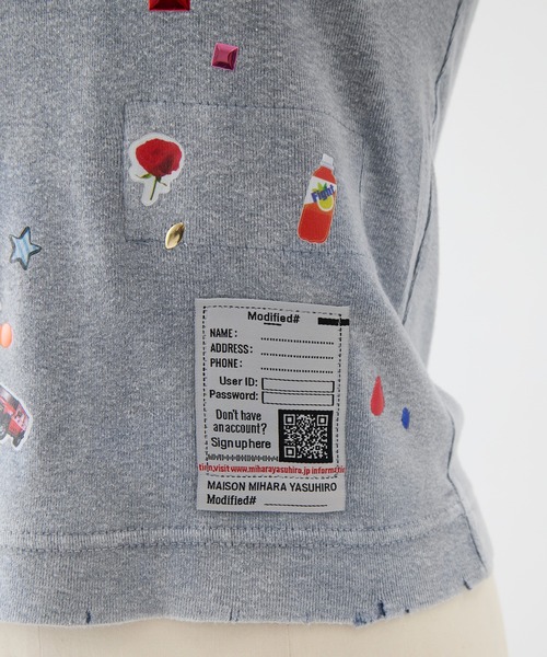 Maison MIHARA YASUHIRO(メゾンミハラヤスヒロ)の「【MIHARA YASUHIRO/ミハラヤスヒロ】BLEACHED KIDS STICKER MINI TEE/ブリーチドキッズステッカーミニT(Tシャツ/カットソー・レディース・ブラック/グレー・38)」の15枚目の写真
