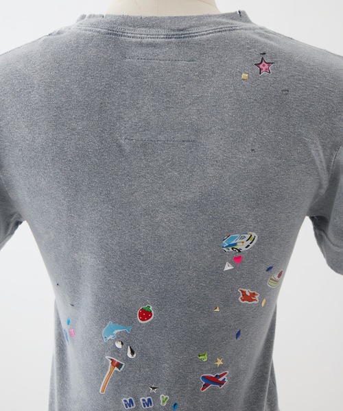 Maison MIHARA YASUHIRO(メゾンミハラヤスヒロ)の「【MIHARA YASUHIRO/ミハラヤスヒロ】BLEACHED KIDS STICKER MINI TEE/ブリーチドキッズステッカーミニT(Tシャツ/カットソー・レディース・ブラック/グレー・38)」の16枚目の写真