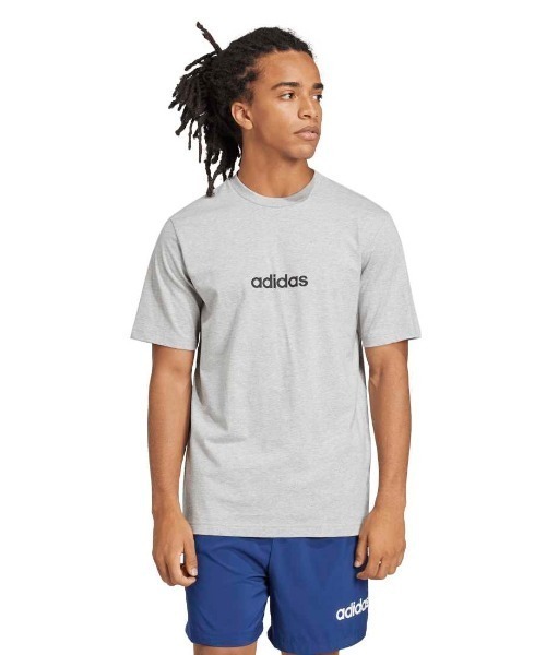 adidas(アディダス)の「アディダス adidas エッセンシャルズ リニア シングルジャージー 半袖Tシャツ(Tシャツ/カットソー・メンズ・ホワイト/グレー/ブラック・LL/L/M/S/3L)」の3枚目の写真