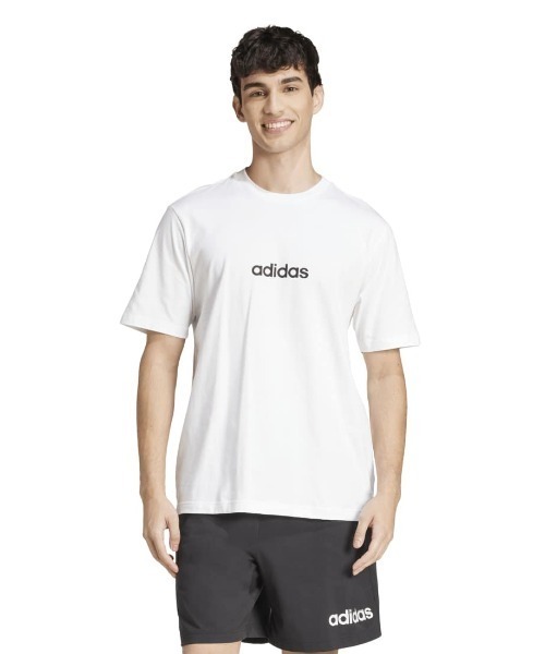 adidas(アディダス)の「アディダス adidas エッセンシャルズ リニア シングルジャージー 半袖Tシャツ(Tシャツ/カットソー・メンズ・ホワイト/グレー/ブラック・LL/L/M/S/3L)」の1枚目の写真